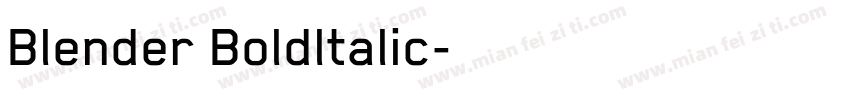 Blender Boldltalic字体转换